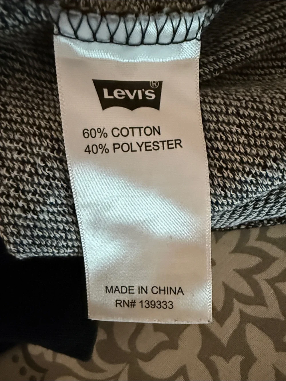Levi’s Women’s 501 Crewneck Sweatshirt Medium Black Gray